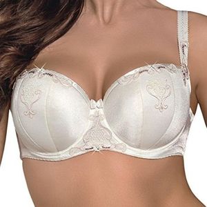 Gorsenia Emily padded balconette bra in cream. NWT